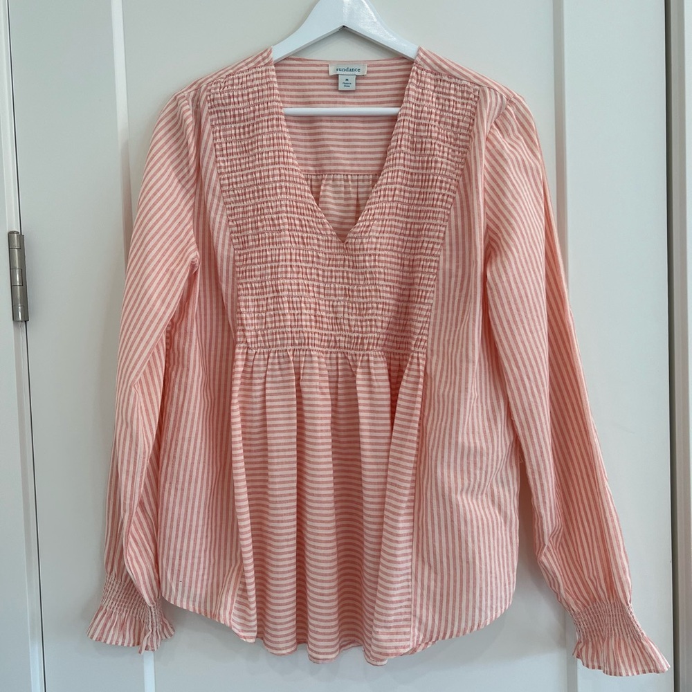 Sundance pink and white poet top